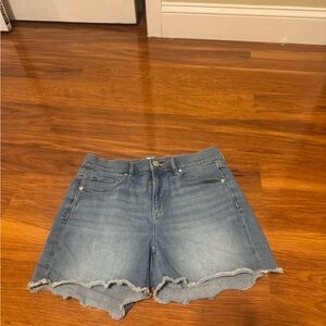 LOFT Blue Jean Shorts Distressed Cut-Off Style